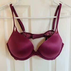 Purple push up bra
